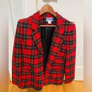 Pendleton Red Plaid Blazer